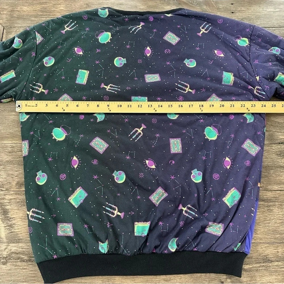Disney Store Parks Medium Hocus Pocus Witches Reversible Sweatshirt Binx Cat M - Picture 5 of 5